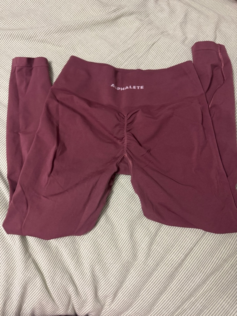 Alphalete Wine Ruched High-Rise Leggings